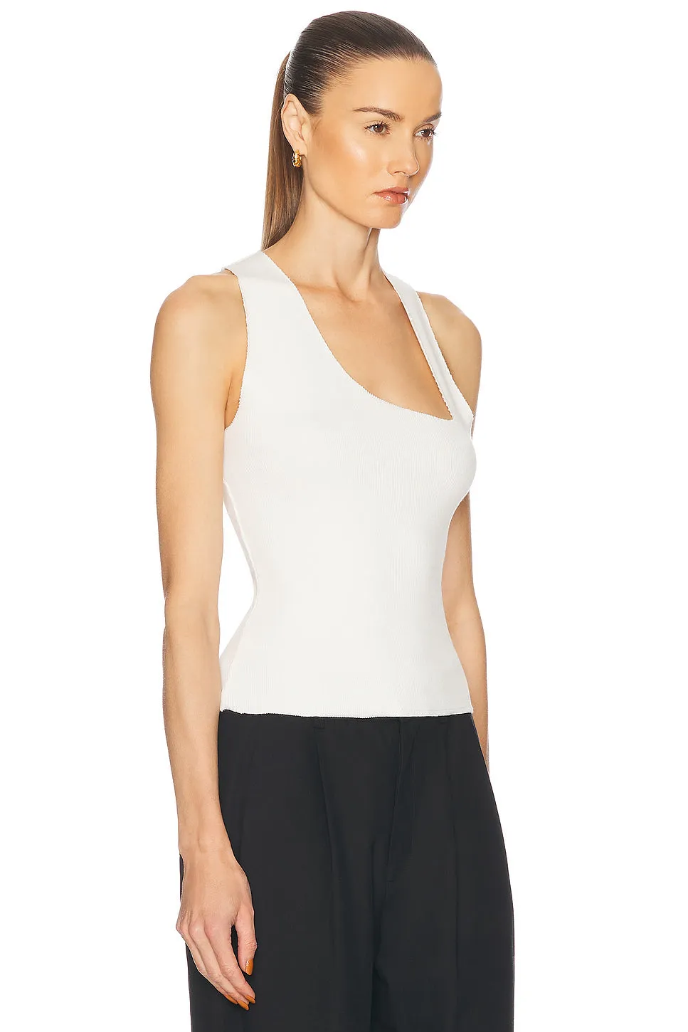 Asymmetric Racer Tank Top