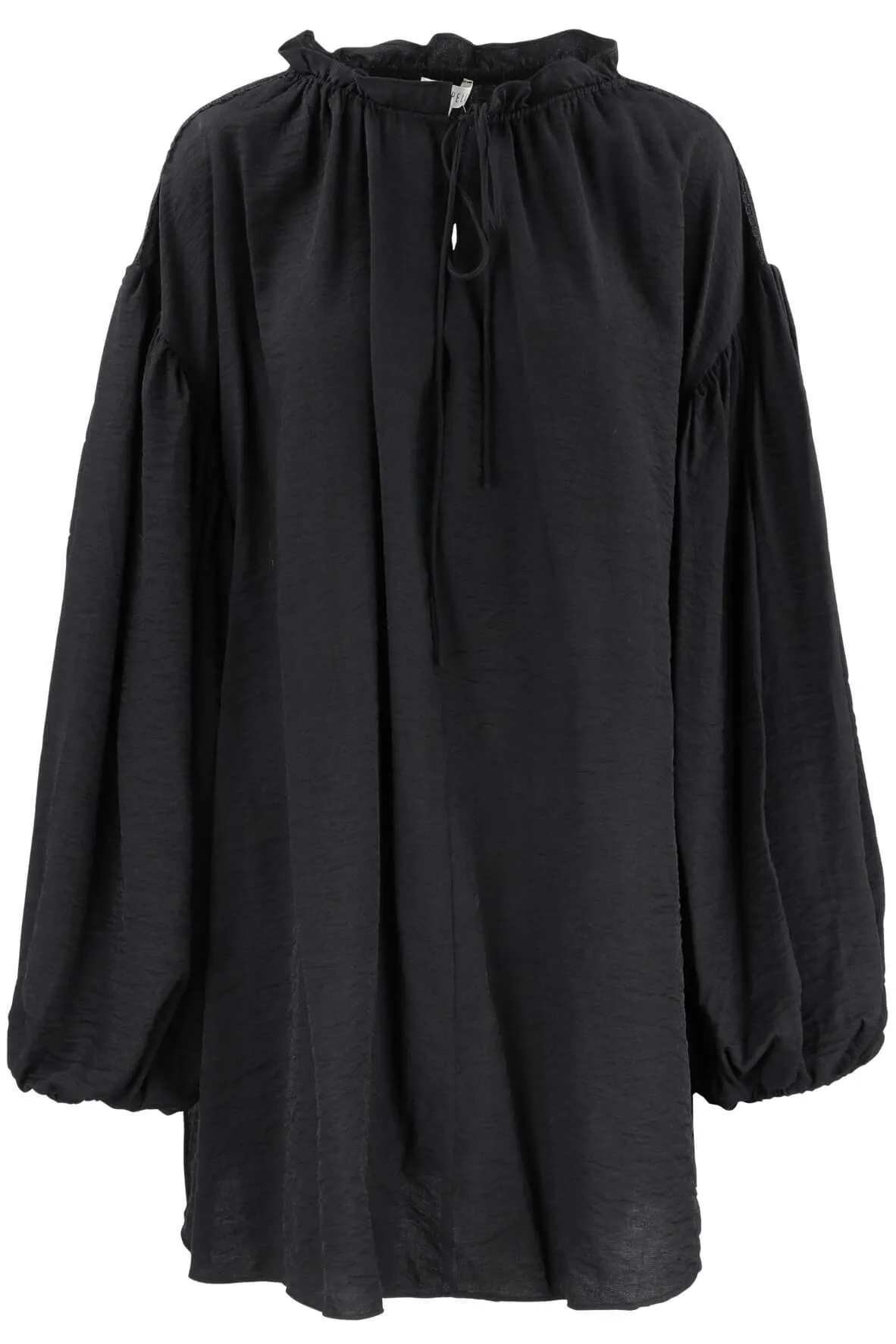 Black Coffee Peasant Dress