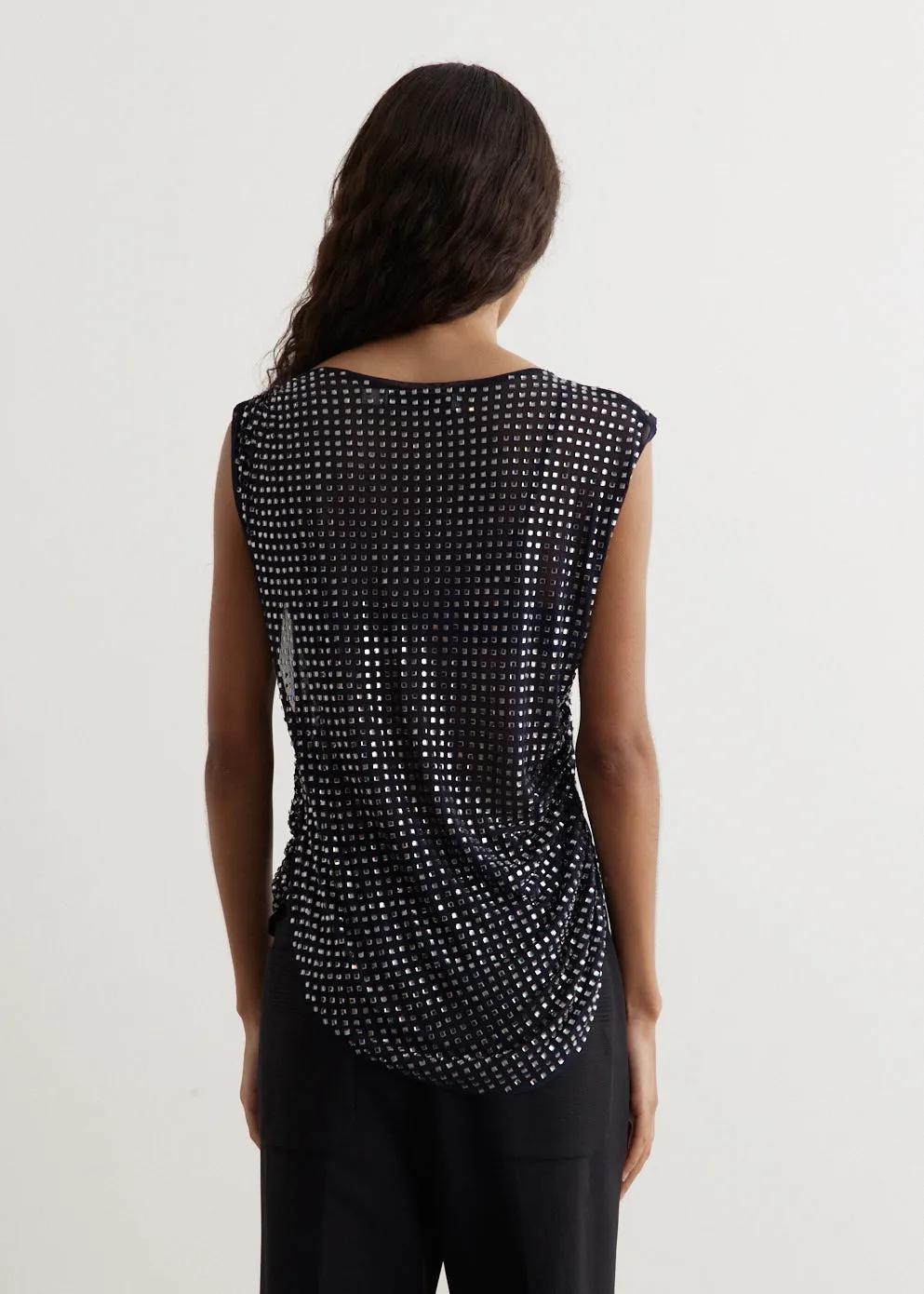 Cristalla Asymmetric Knit Top