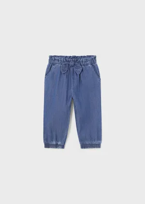 Dark Blue Paperbag Pants - Select Size