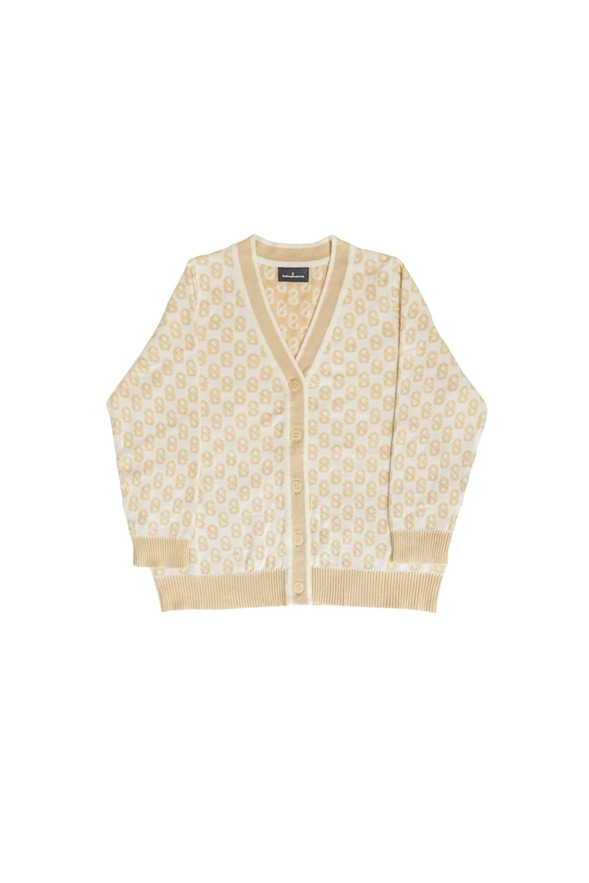 Everyday Kids Monogram Cardigan - Bisque
