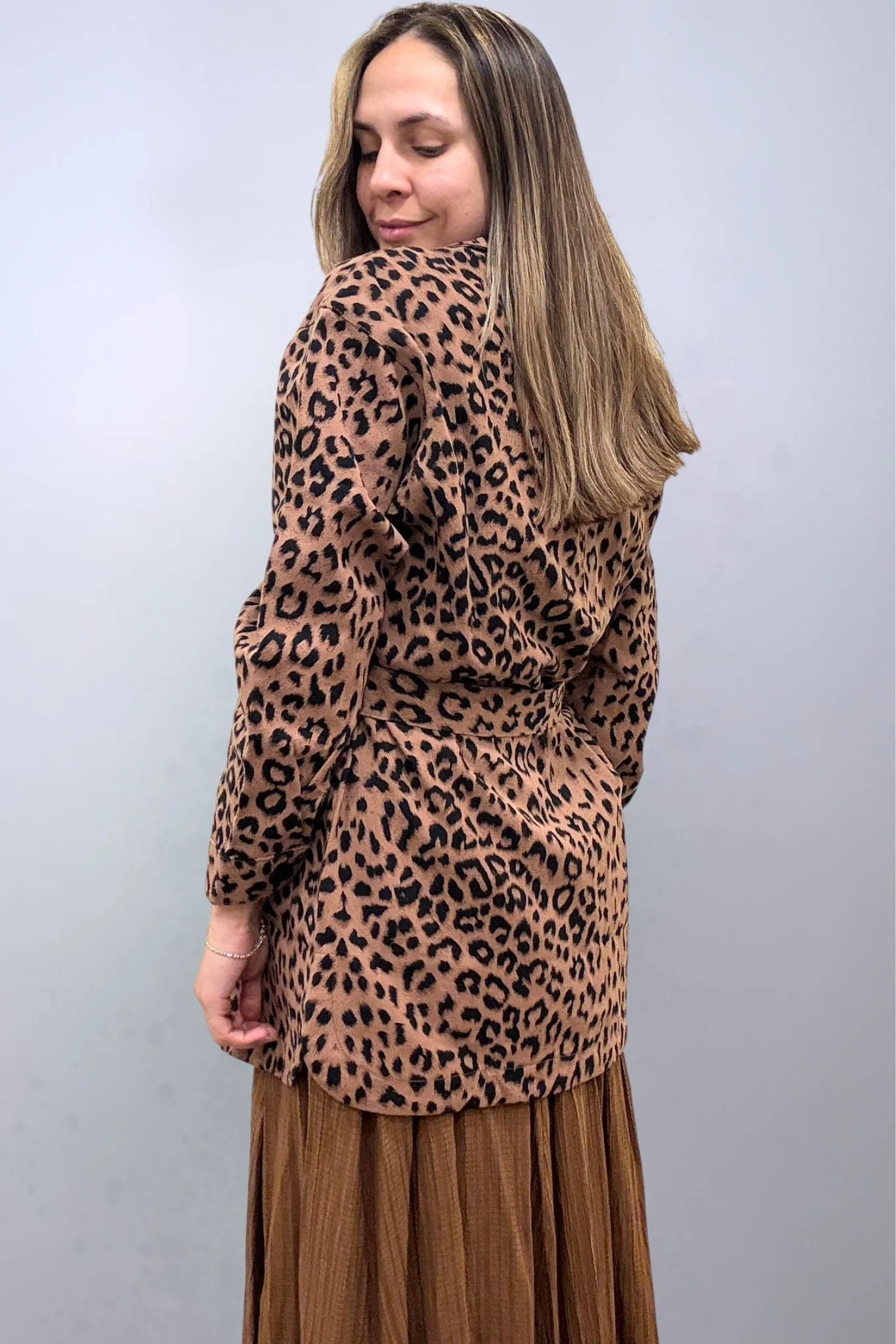 Leopard Print Shirt Jacket