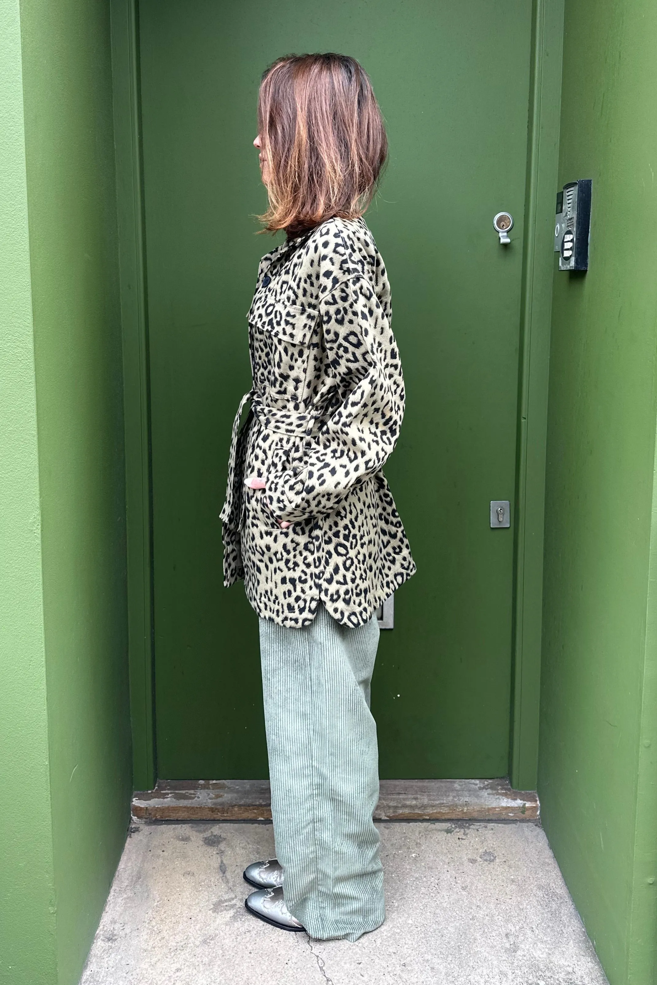 Leopard Print Shirt Jacket