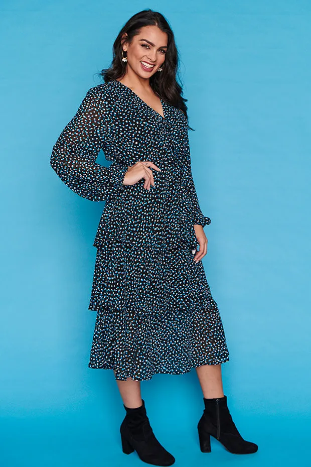 Nimes Petrol Spot Dress