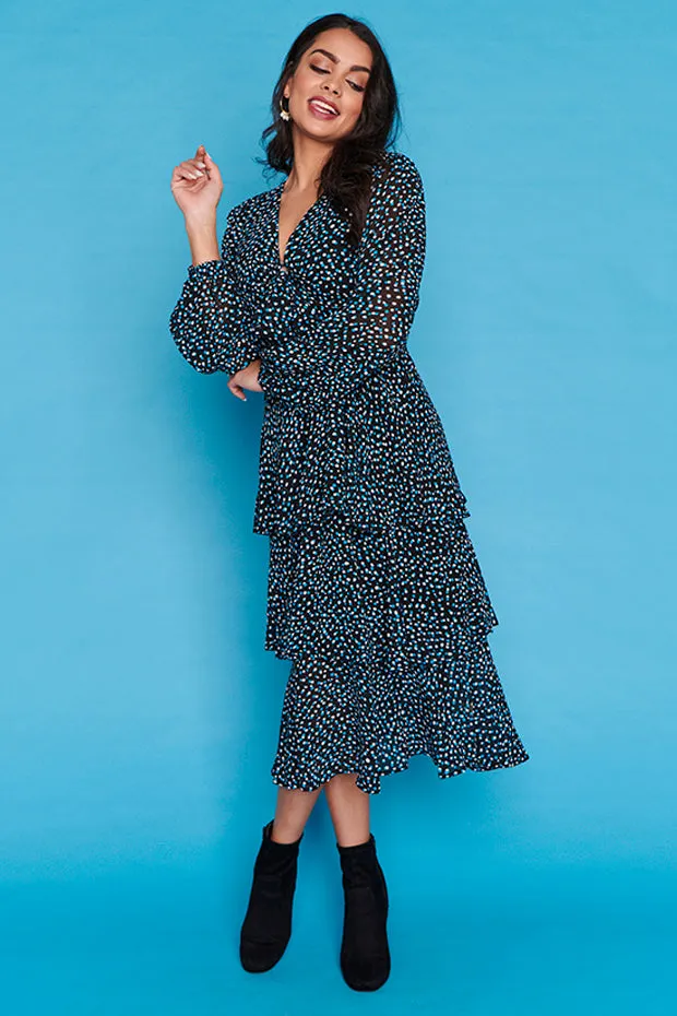 Nimes Petrol Spot Dress