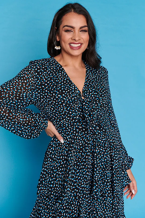 Nimes Petrol Spot Dress