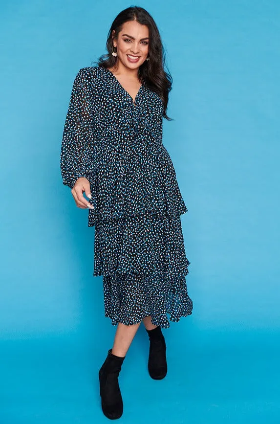 Nimes Petrol Spot Dress