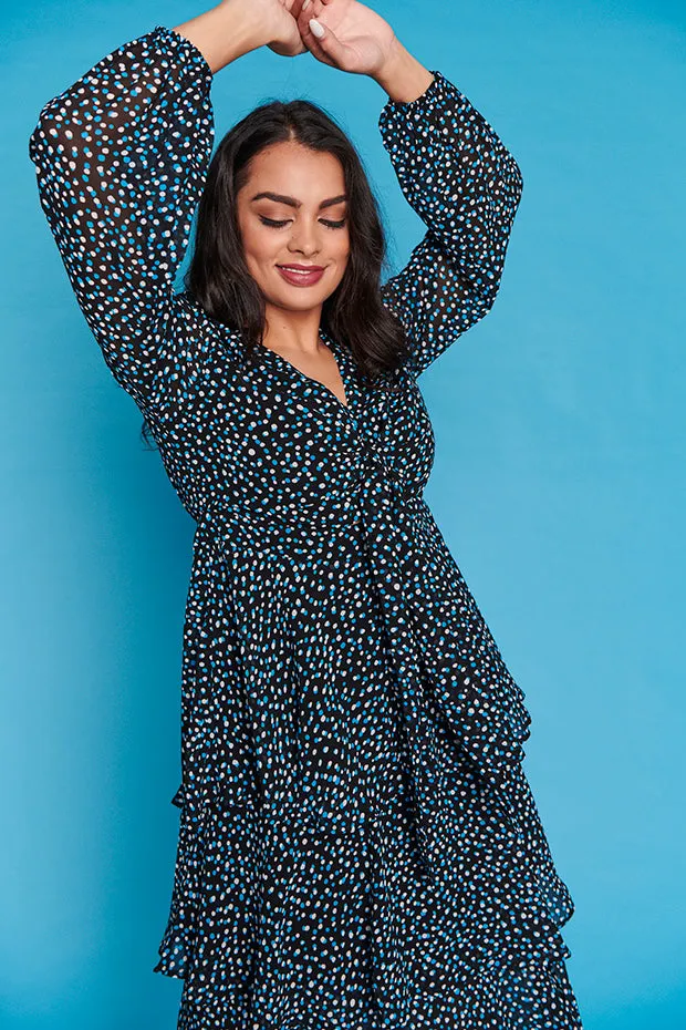 Nimes Petrol Spot Dress