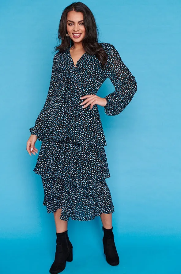 Nimes Petrol Spot Dress
