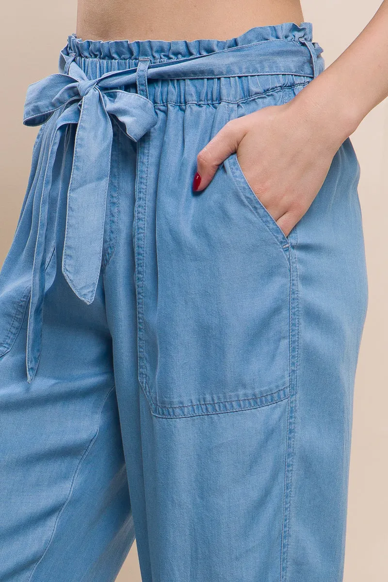 Sonya's Tencel Paperbag Pants