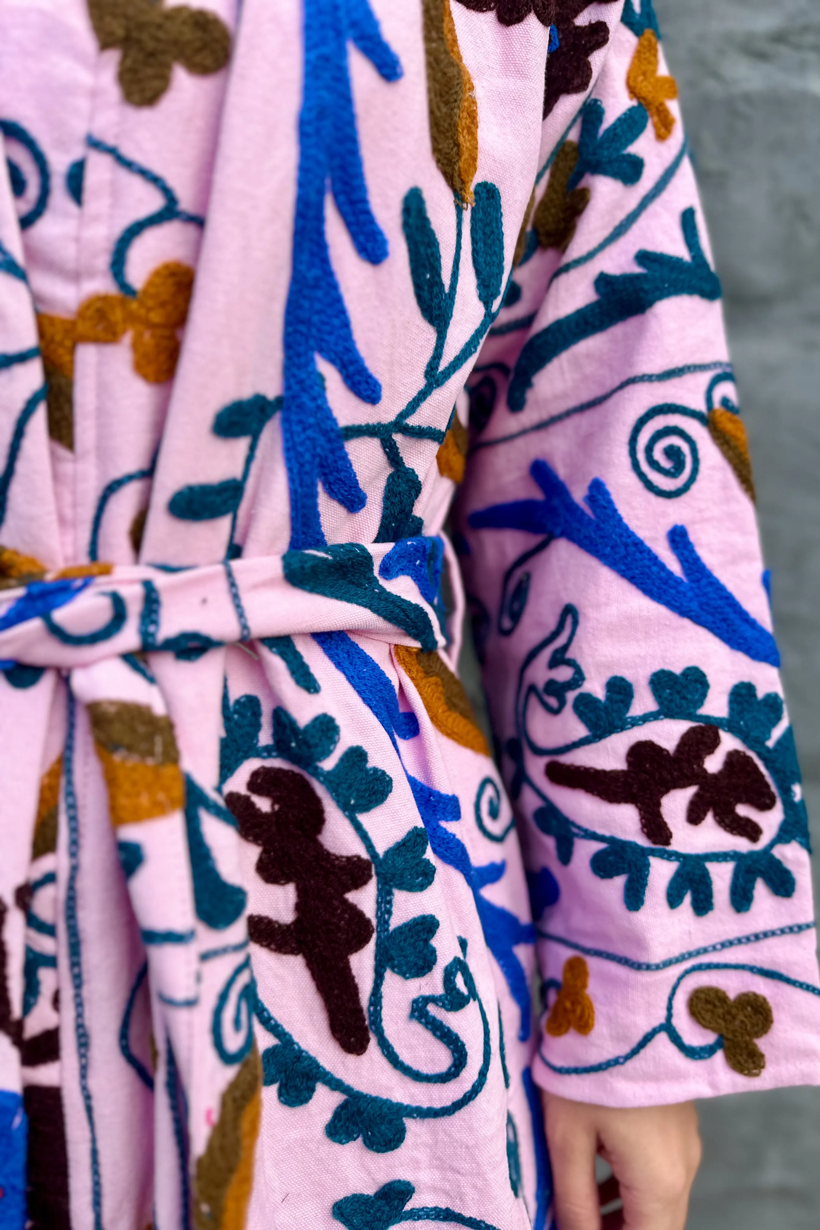 Suzani Coat In Pink Perfection