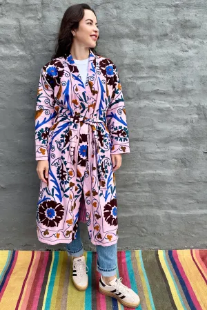 Suzani Coat In Pink Perfection