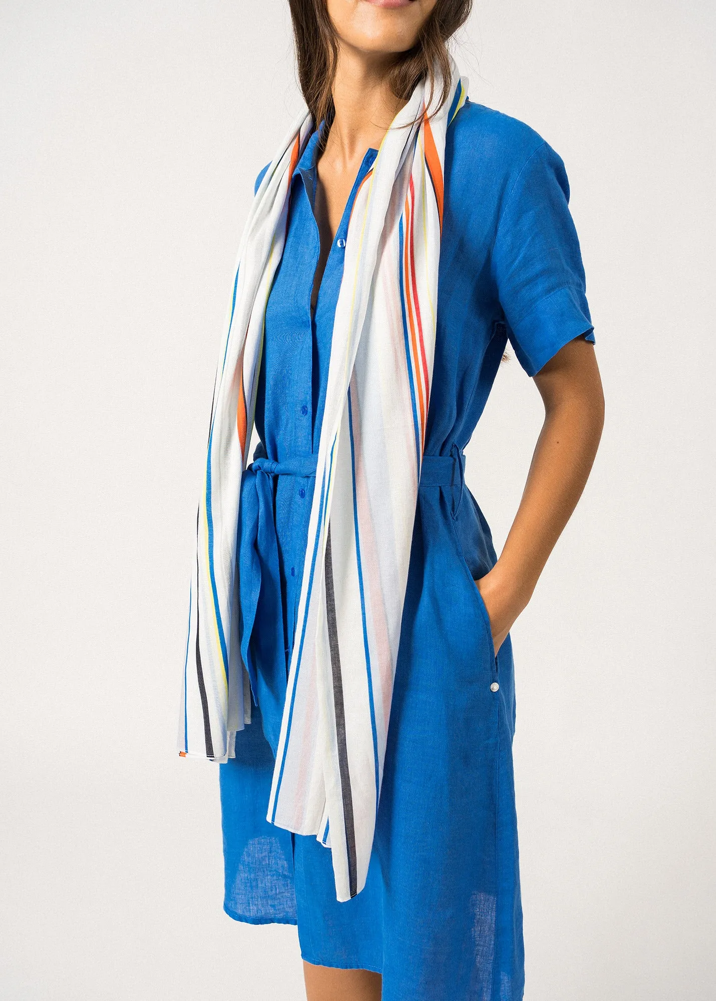 Transat Striped Scarf  cotton (RAY GRAPHIC)
