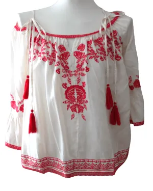 Warm Spring Embroidered Boho Blouse