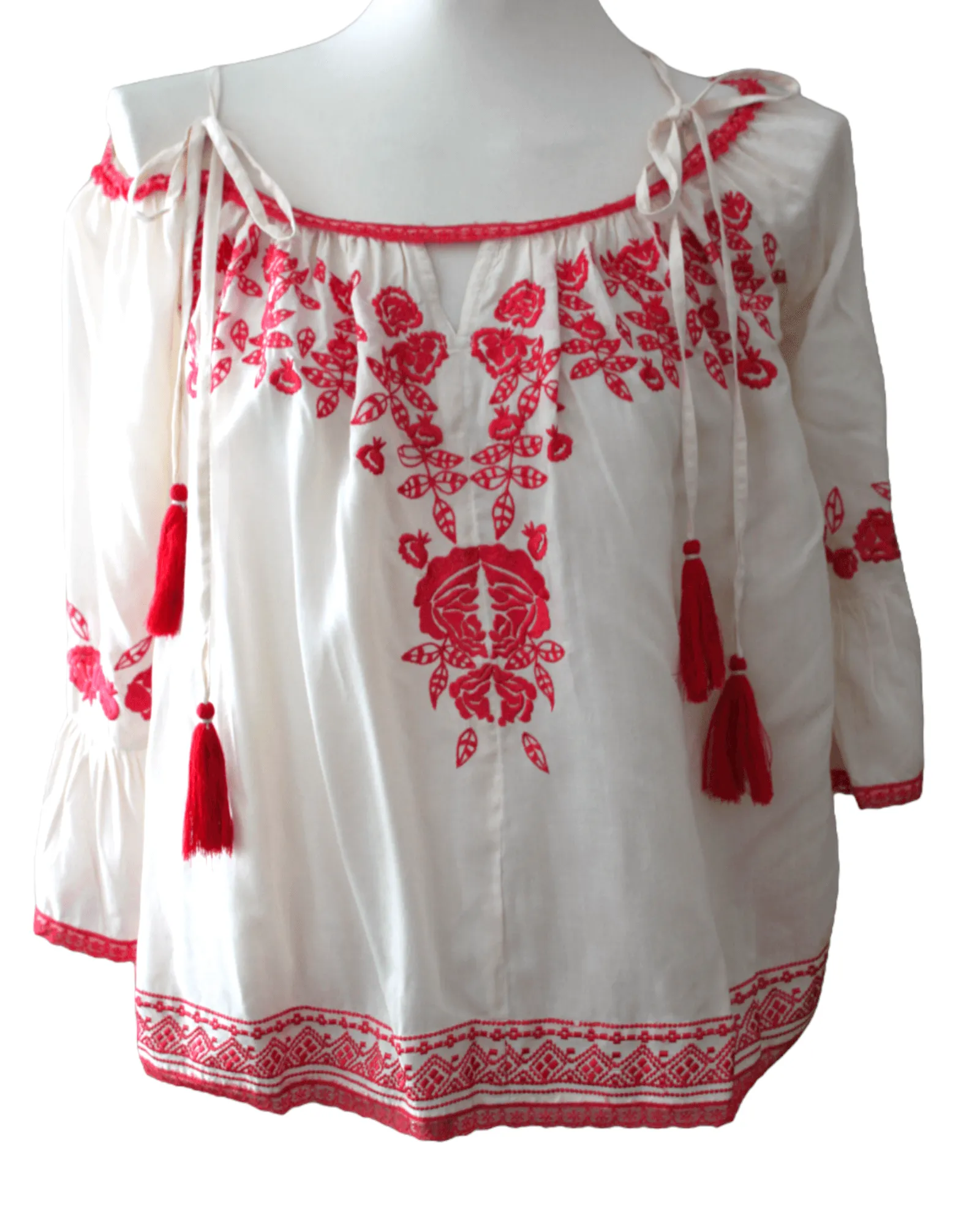 Warm Spring Embroidered Boho Blouse